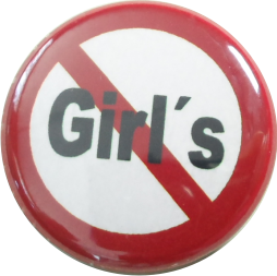 Girls verboten Button